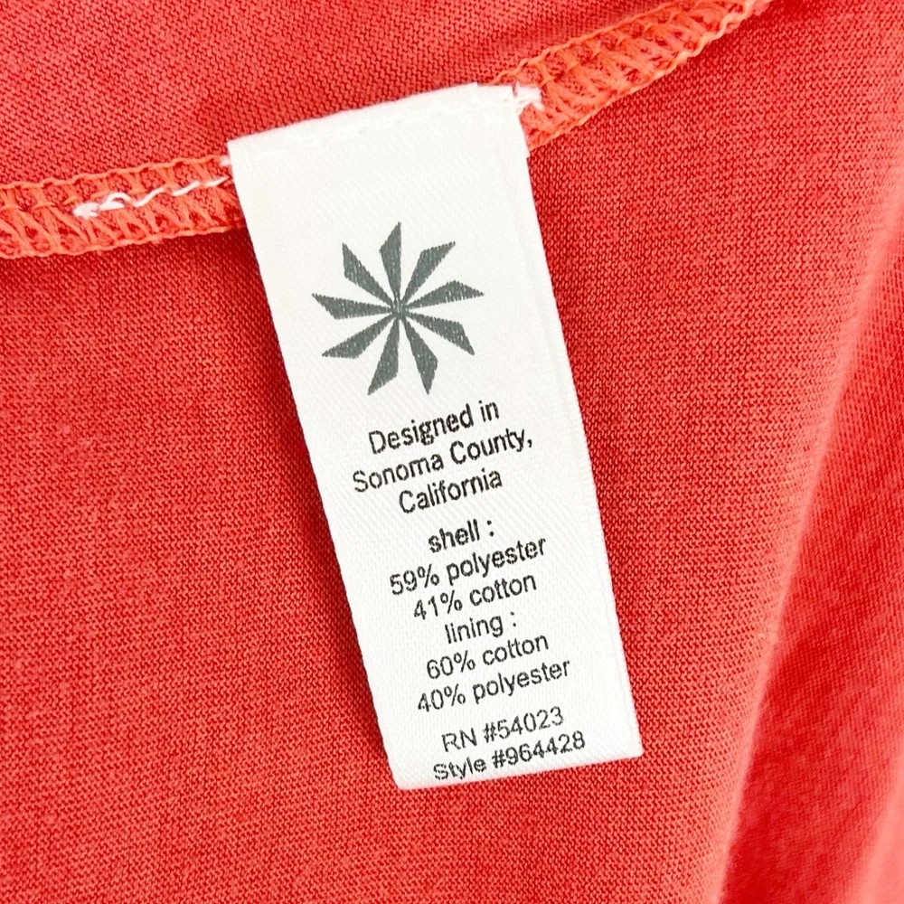 Athleta Dress Womens Cap Sleeve Small Peach Orange Athleisure Small - Picture 7 of 8